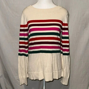 cream & stripes Loft outlet sweater size small